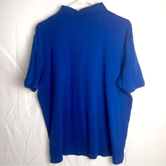 Calvin Klein Men's Blue Liquid Touch Short Sleeve Polo Shirt 0171 - Picture 3 of 3